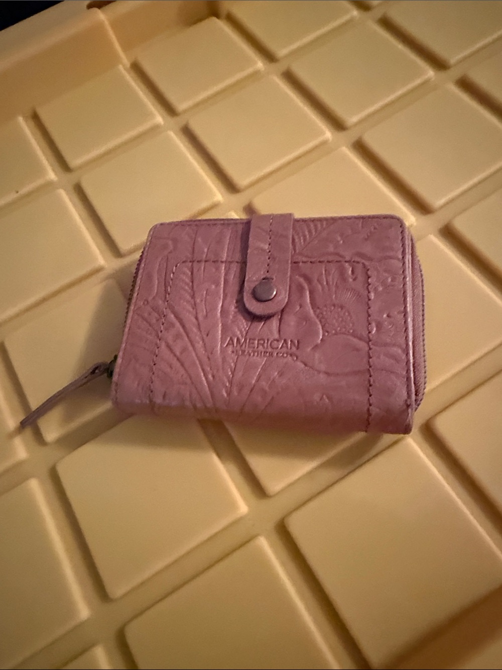 Brown Embossed Compact Wallet